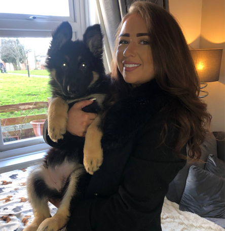 Natasha with puppy Roxy